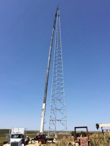 Cell and Radio tower construction with MRL Crane Service | York, Grand Island, NE